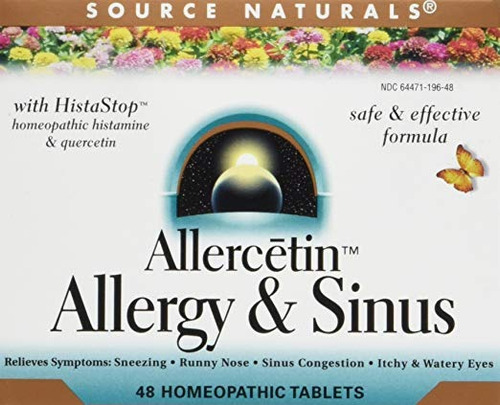 Source Naturals - Allercetin, Alergia Y La Sinusitis, 48 ¿¿t