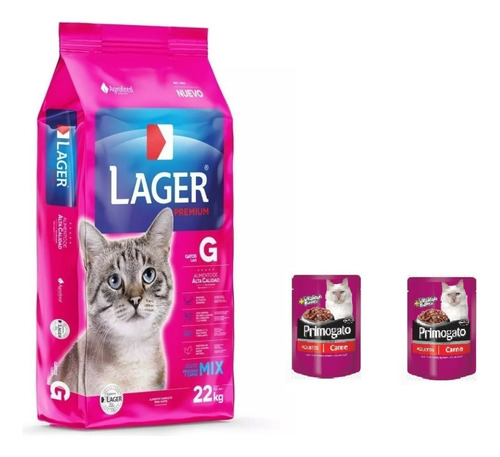 Lager Gato 22k+2 Sachets+envio