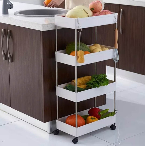 Organizador Frutero Verdulero De Cocina Con Ruedas 4 Pisos