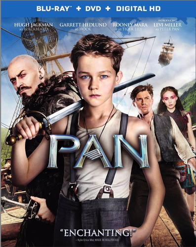 Peter Pan Hugh Jackman 2015 Blu Ray + Dvd Nuevo