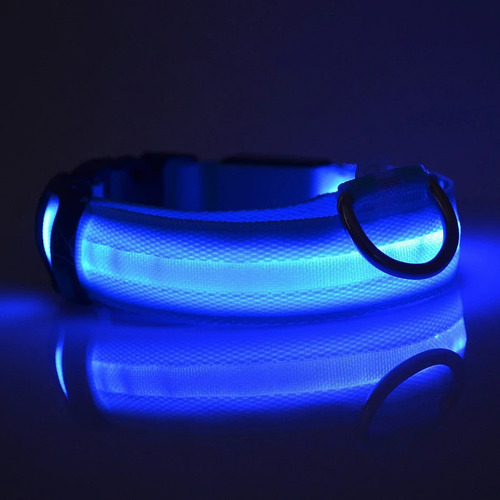 Collar Para Perro/gato Con Luz Led Luminoso Ajustable