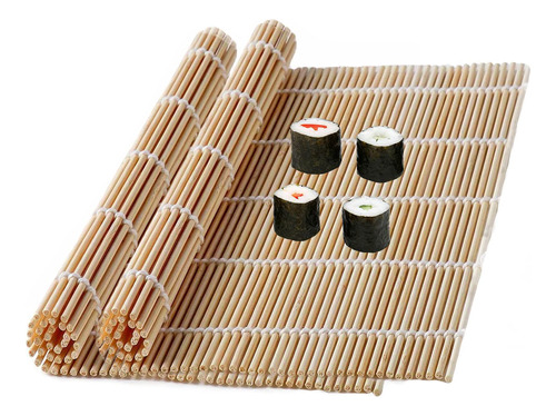 Tapete Bambu Para Sushi Kit Fabricacion Rodillo 2