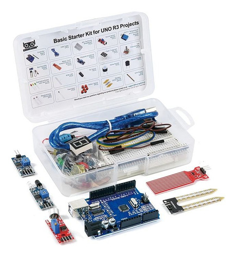 Kit Didatico Básico Para Arduino Uno R3 C/ Tutoriais 