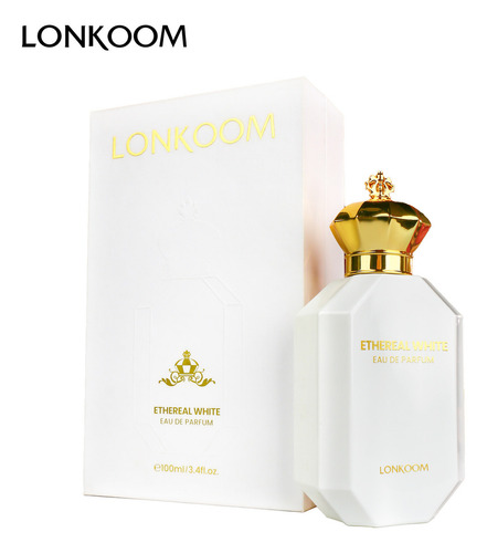 Perfume Gourmet para Mujer EDP de Larga Duración Frutas Tropicales Vainilla Dulce Aromas Seductores y Sexys Lonkoom Ethereal White Eau De Parfum
