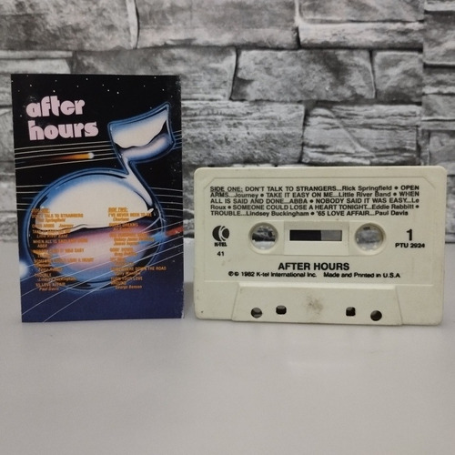 After Hours Cassette Rick Springfield Abba Air Supply Eddie  (Reacondicionado)