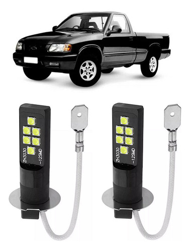 Par Lampada Led Bulbs Farol Milha S10 Blazer 6000k