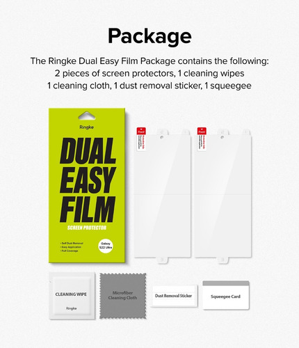 Imagen 4 de 10 de Film Dual Easy Compatible Samsung S22 Ultra Ringke Pack X2