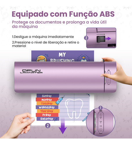 Laminadora Térmica E Em Frio A3 Com Aquecimento Em 60s, Para Tamanhos Carta/a4/ofício/legal/tabloide, Laminadora 6 Em 1 Com Cortador, Ideal Para Casa, Escritório E Escola 127v