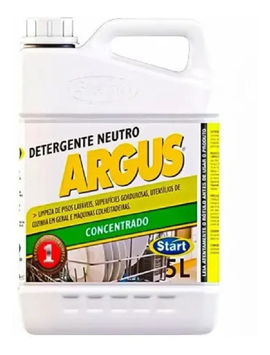 Detergente Neutro De Uso Geral Argus 5l Start Quimica