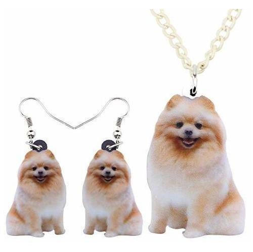 Juegos De Joyería Para Mu Duowei Acrílico Beige Pomeranian P