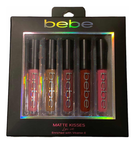 Bebe Labial Lipstick Set Matte Kisses + Regalo