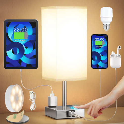 Lámpara De Noche For Dormitorio Con Bombilla Y Luz De