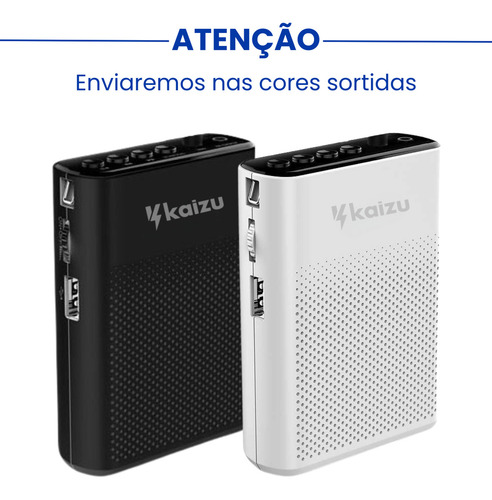 Kit Aparelho Amplificador Professor Voz Alta Megafone Potente Sala De Aula Palestra Bivolt Kaizu