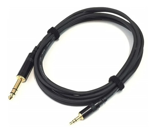 Cable De Plug Stereo 6.3 Mm Macho A 3.5 Mm Macho 1.5 M 