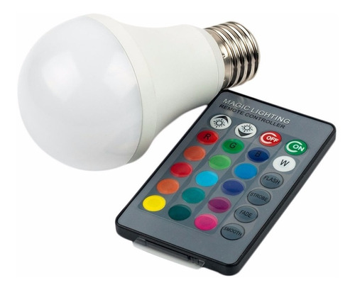 Lampara Led Colores A Control Remoto - Fx - Bajo Consumo 5w