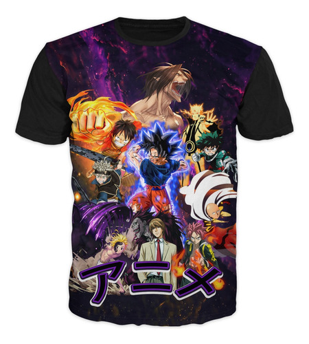 Camiseta Anime Variado Personajes Comics