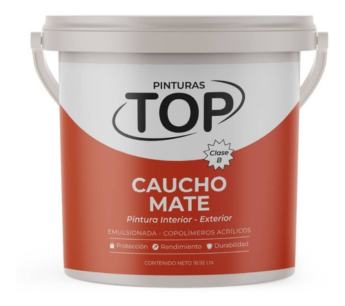 Pintura De Caucho Top Blanco Cuñete  Clase B 