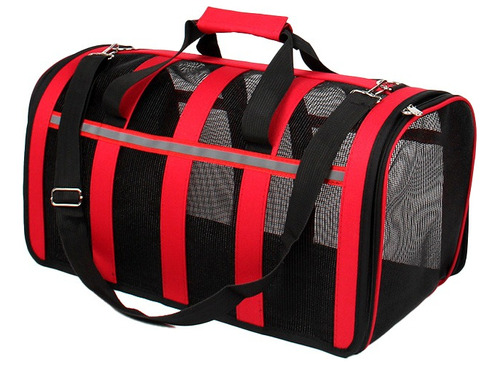 Bolso Transporte Con Malla De Mascotas Talla L 48x27x27cm