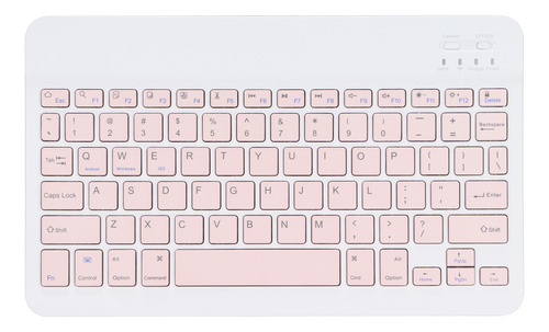 Teclado Inalámbrico Blanco De 10 Pulgadas, Ultradelgado, Ant