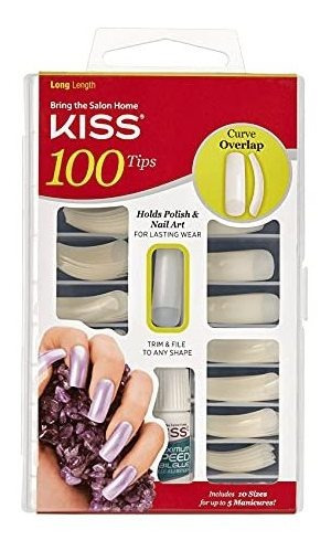 Kits De Uñas De Acrílico Kiss 100 Puntas Curvas Superpuestas