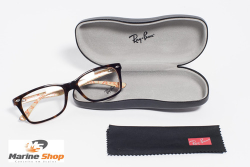 Óculos Ray-ban Original Acetato Rb5228 Marrom - P/ Grau