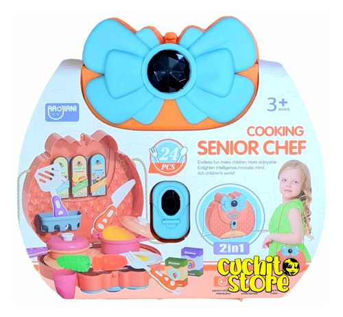 Bolso Cartera Set De Cocina Chef Infantil Juguete Niñas 