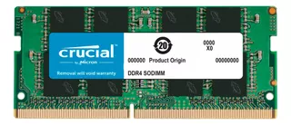 Memoria RAM DDR4 SODIMM 2666MHZ color verde 16GB 1 Crucial CB16GS2666