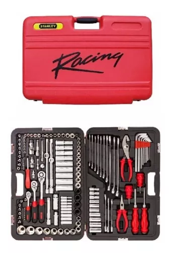 Juego de herramientas #stanley ideal para mecánicos, con 150 piezas  métricas y en pulgadas, práctico maletín, fácil de transportar, en…