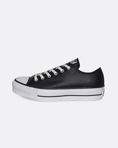 enseñar Corrección Socialismo Zapatillas Converse All Star Plataforma Negro Cuero Mujer