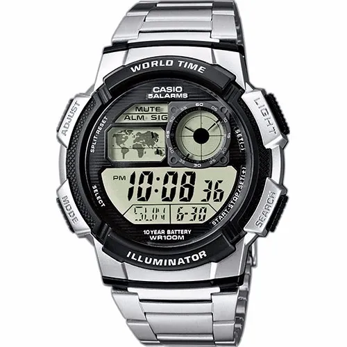 comprar Reloj Casio Caballero Digital Alarma Crono Luz Mod Ae-1000wd