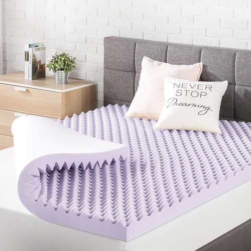 Cubrecolchón Viscoelástico De 7,6 Cm Con Infusión De Lavanda