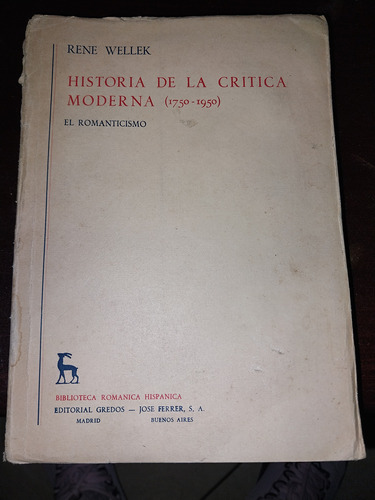 Historia De La Crítica Moderna Rene Wellek Av