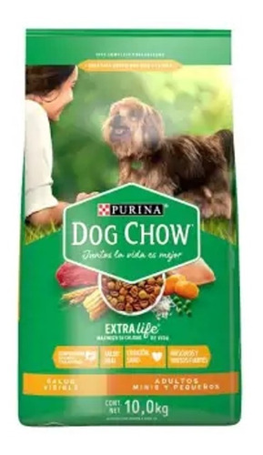 Alimento Dog Chow Adulto Raza Mini Y Pequeña Extra Life 10kg