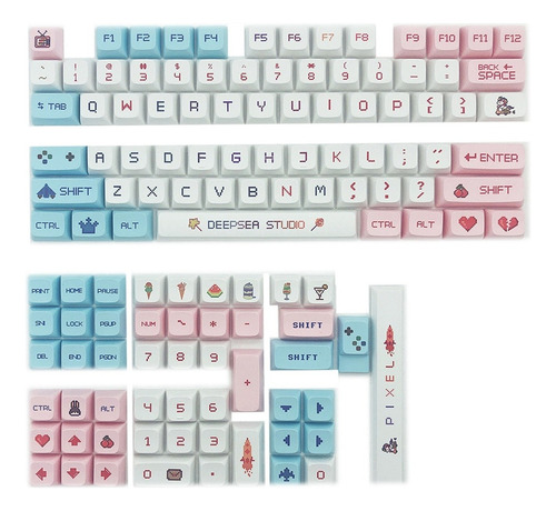 Pbt Keycap 125 Key Xda Altamente Perfil Personalizado Inglês