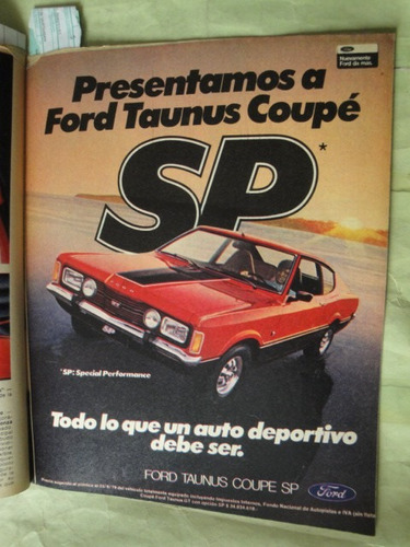 Publicidad Ford Taunus Coupe Sp Año 1979