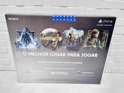 147- Console Ps4 Slim Playstation 4 Days Of Play Br Lacrado (leia) Cinza (Usado)