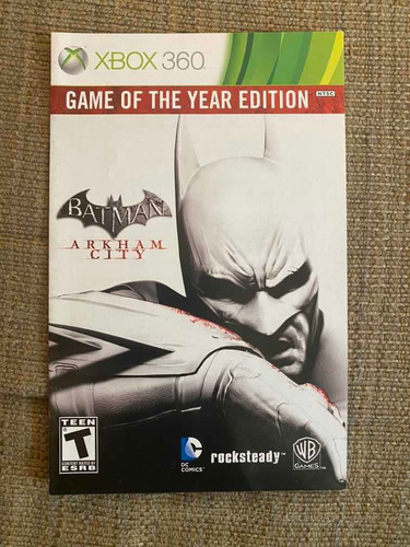 Manual Batman Arkham City Goty Edition Xbox 360 - Sin Juego