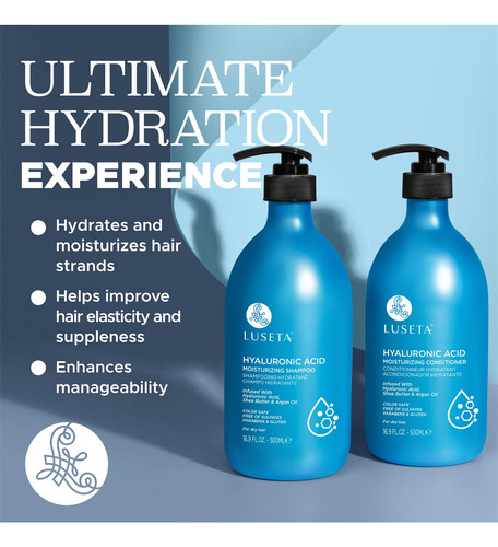 Set De Champú Y Acondicionador Luseta Hidratante De 500 Ml C