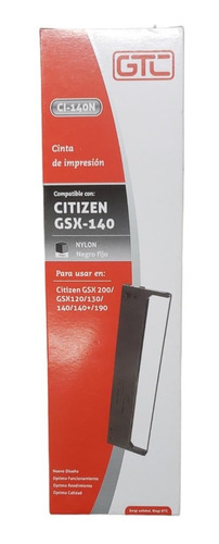 Cinta Gtc Compatible Con Citizen 120d Gsx-190 X 4 Unidades
