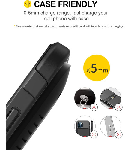 Cargador Inalámbrico Rápido De 10 W, Soporte De Carga Compat