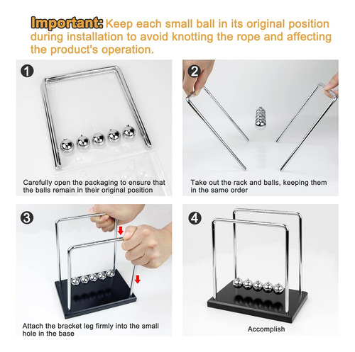 Juguete De Escritorio Newton's Cradle Balance Ball...