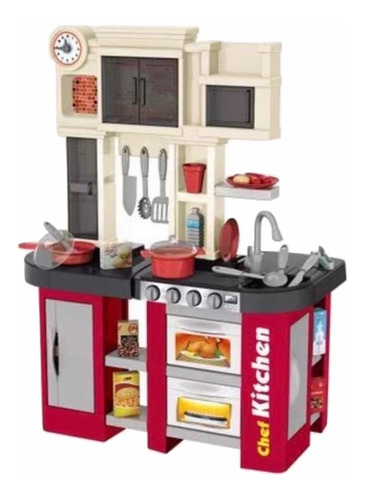 Kit Cocinita Infantil Cocina De Juguete Electrónica Grande