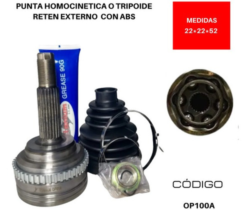 Punta Tripoide Chevrolet Aveo Ls 1.5 L1485 4 - Dohc 16 2018