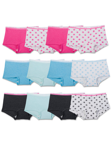 Pack De 12 Shorts Talla 12 Para Niña Fruit Of The Loom