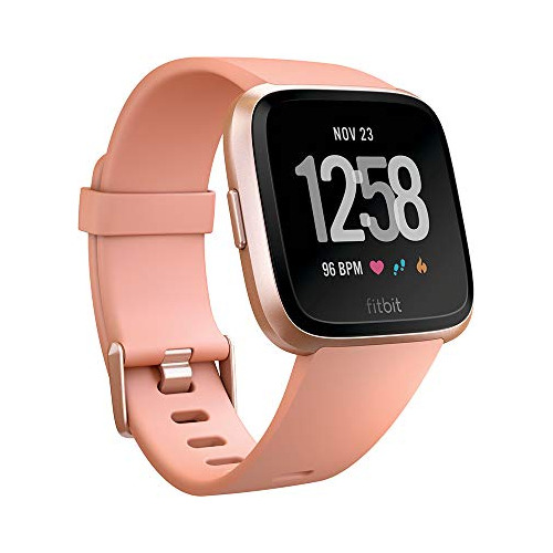 Fitbit Versa Smart Watch, Peach/rose Gold Aluminio, Ffjvo