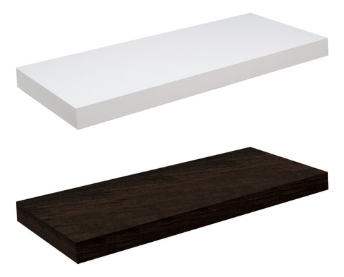 Estante Repisa Flotante Mdf 4x25x60cm Blanco/tabaco