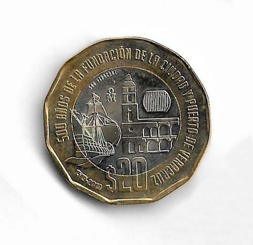 Moneda $20 - 500 Años De La Fundación De Veracruz 2019