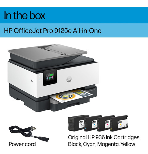 Impresora Hp Officejet Pro 9125e Todo En Uno A Color Para Em