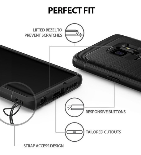 Funda Rearth Ringke ® Samsung S9 Onyx Black 100% Orig.