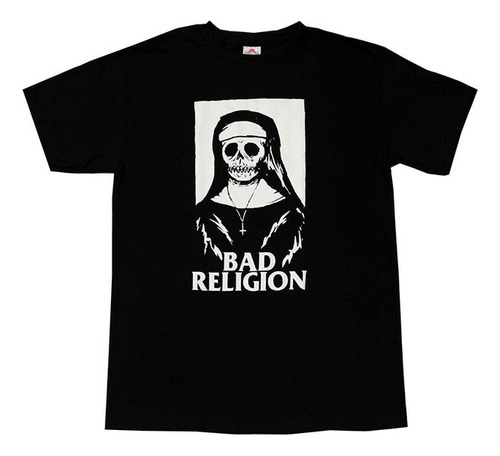 Camiseta Bad Religion - Camisa 100% Algodão Rock Banda Fã